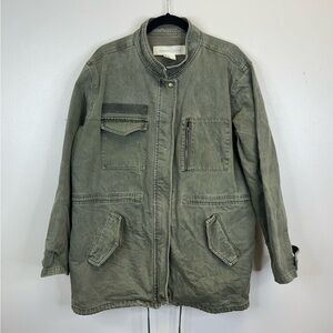 Treasure & Bond Green Utility Jacket Mens XL Pockets Full Zip Outdoor Barn Farm